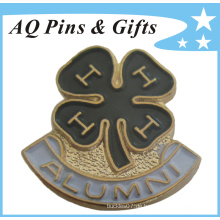 4h Clover 3D Metall Pin Abzeichen für Alumni Pin in Soft Enamel (Abzeichen-119)
